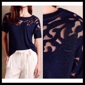 Baraschi Calabas Navy Lace T-Shirt